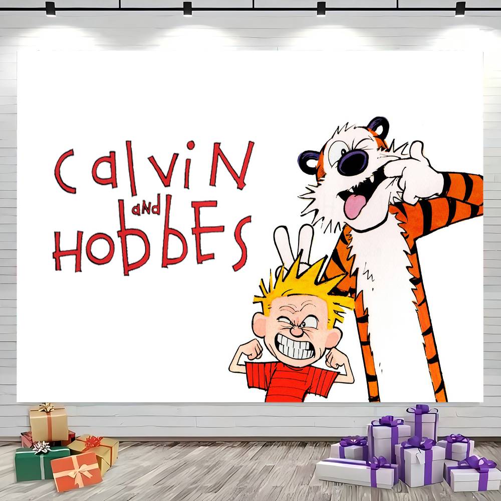 Photography Yearbook - Book C-Calvin And H-Hobbes Photography Backdrop