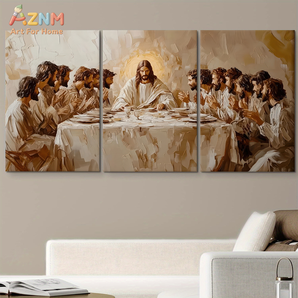 Photography Kit - 3PCS The Last Supper Abstract Oil