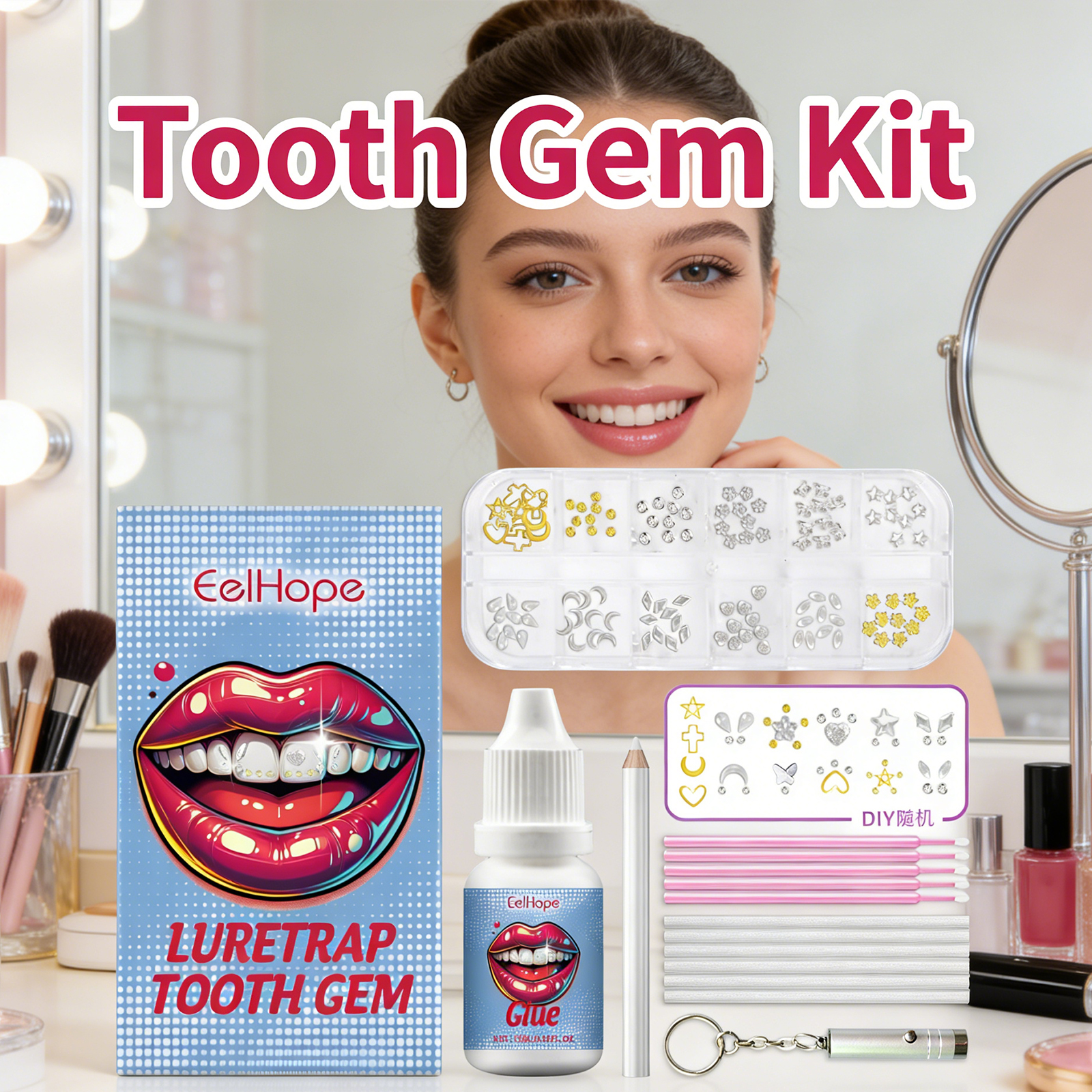 Photography Kit - Tooth Gems Sparkling Teeth Jewelry Party
