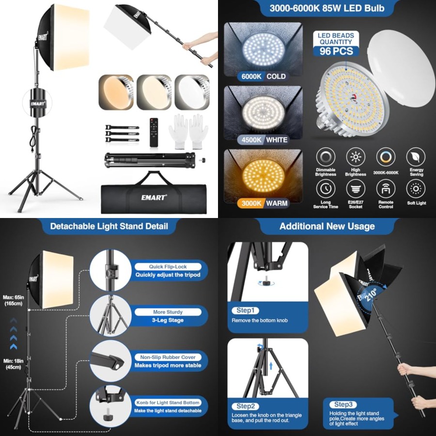 Photography Bulb - Softbox Lighting Kit, 16