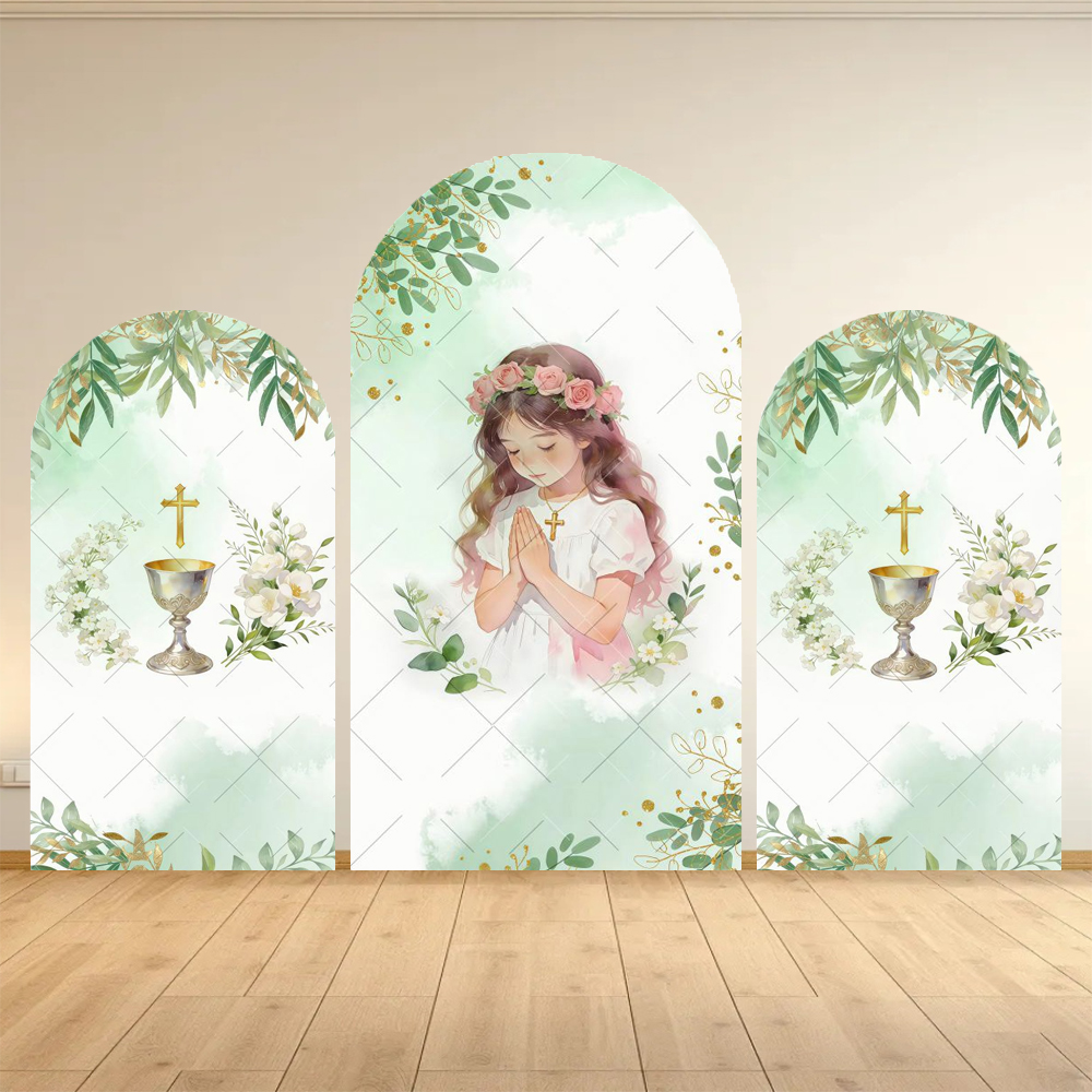 Photography Term - First Holy Communion Arch Backdrop Cover