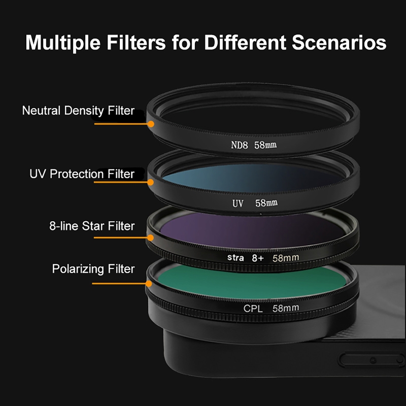 4 in 1 Lens 58mm Mobile Phone  - Photography Kit 评论和价格