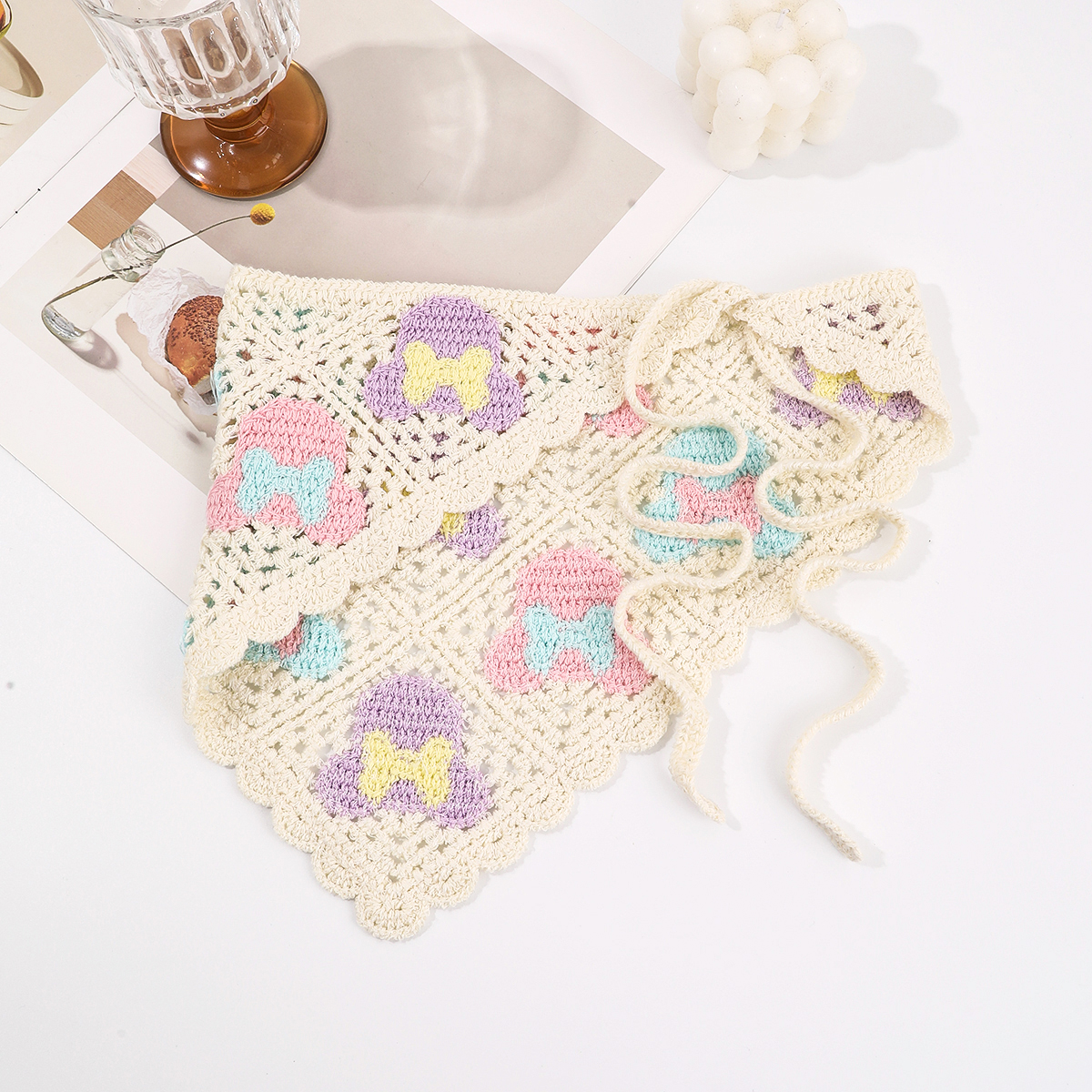 1pc Sweet Handmade Crochet Hol - Photography Triangle 评论和价格