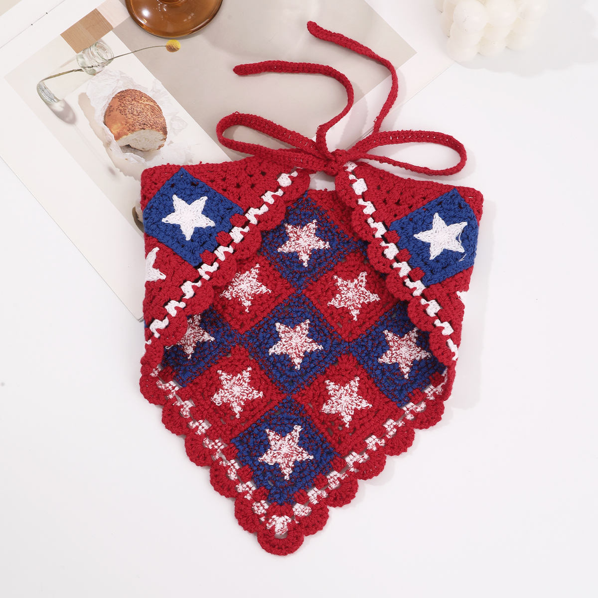 1pc Sweet Handmade Crochet Hol - Photography Triangle 评论和价格