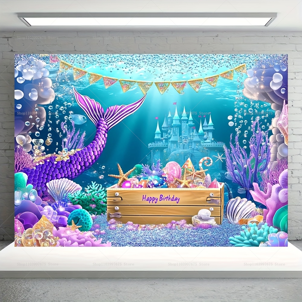 Mermaid Party Backdrops Childr - Photography Term 评论和价格