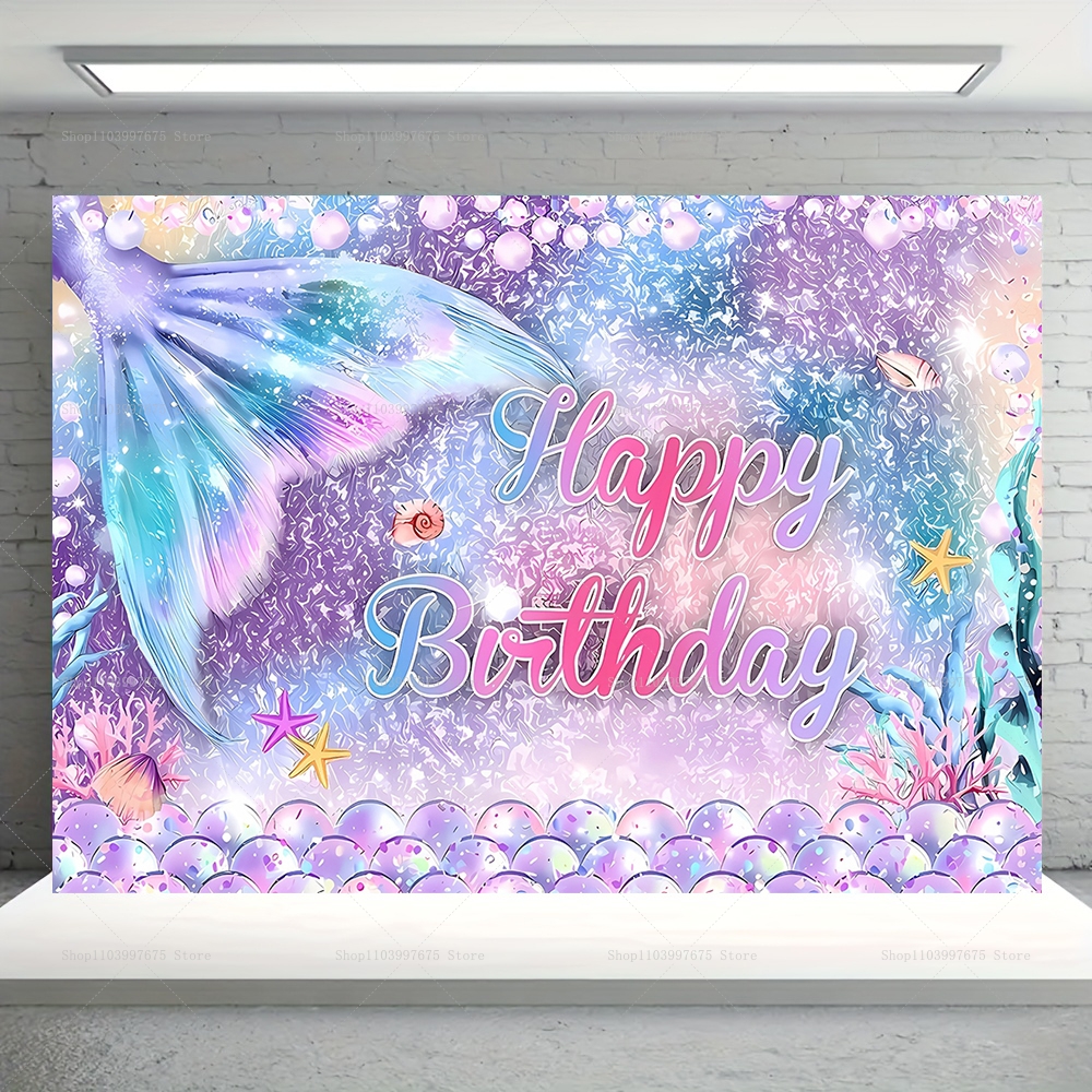Mermaid Party Backdrops Childr - Photography Term 评论和价格