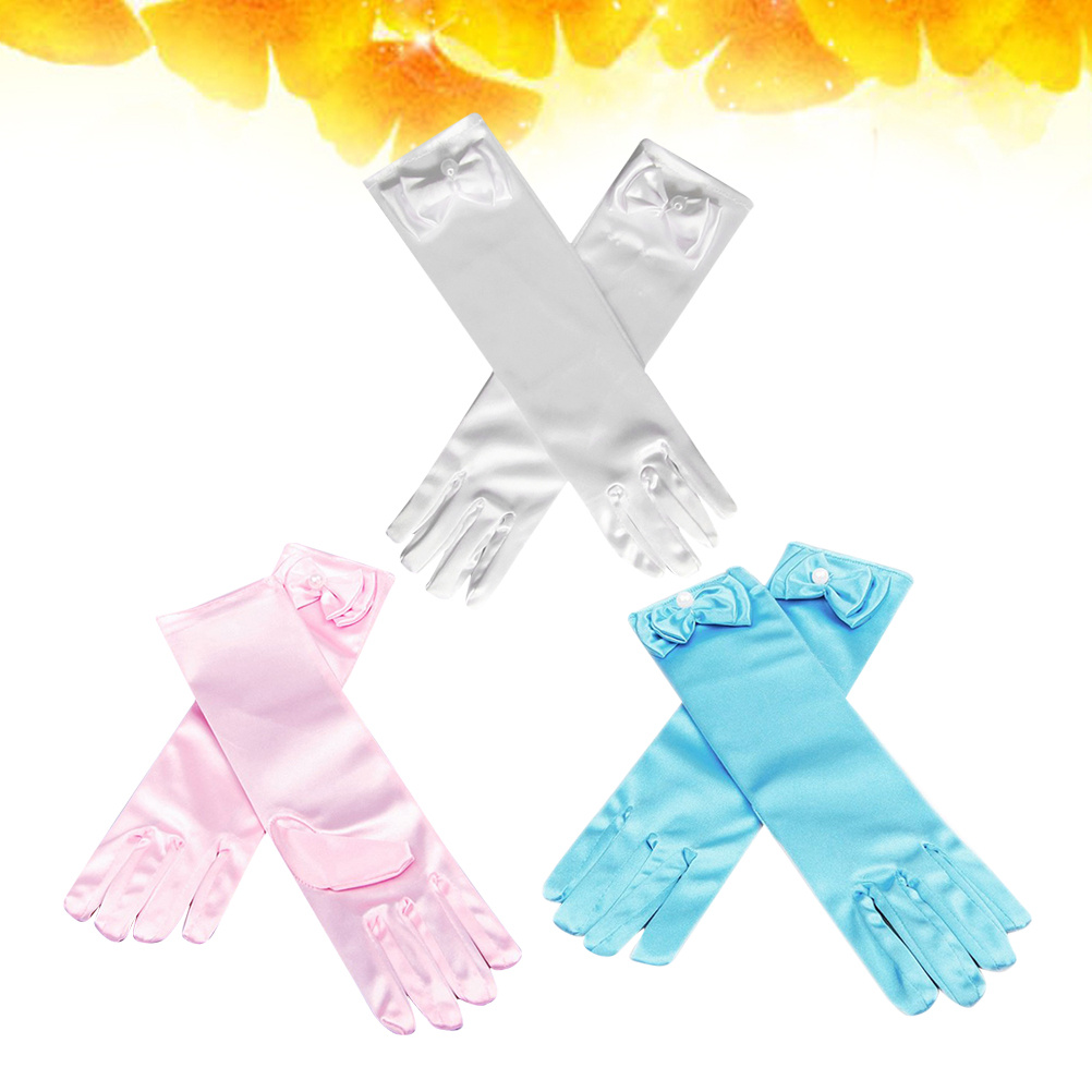 1Set Long Satin Gloves for Gir - Photography Competition 评论和价格