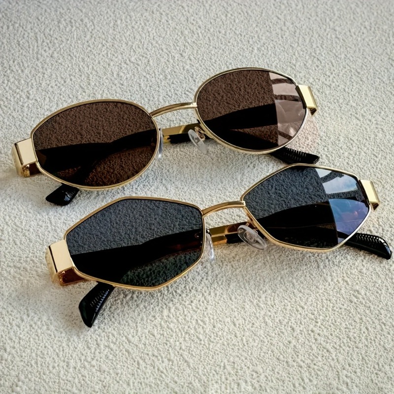 2pcs Summer Trendy Glasses Set - Photography Outdoor 评论和价格