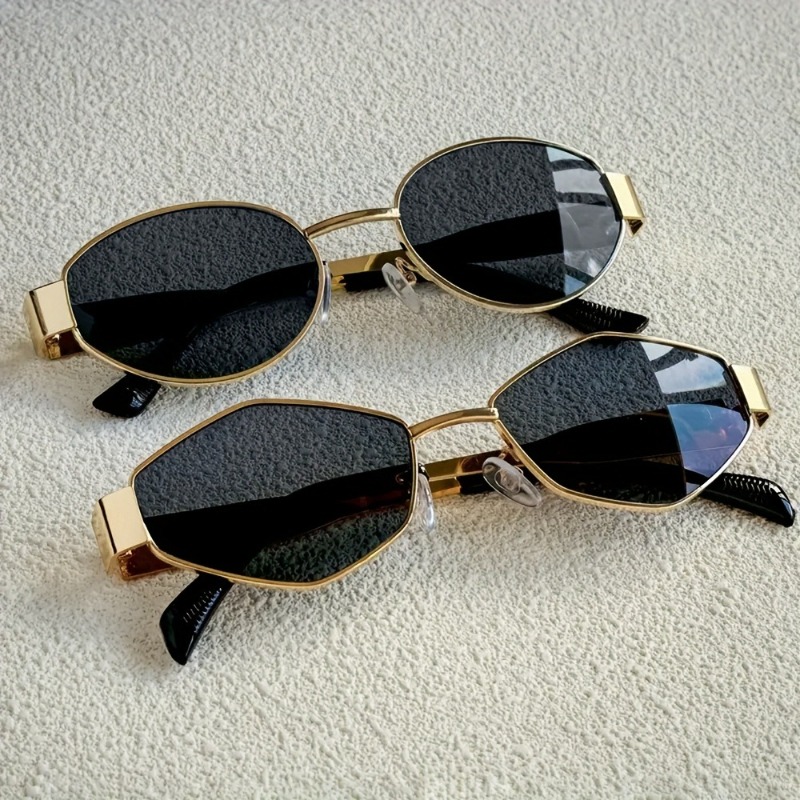 2pcs Summer Trendy Glasses Set - Photography Outdoor 评论和价格