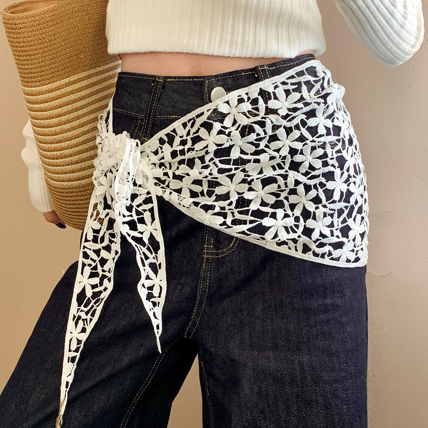 New Korean Lace Triangle Scarf - Photography Triangle 评论和价格