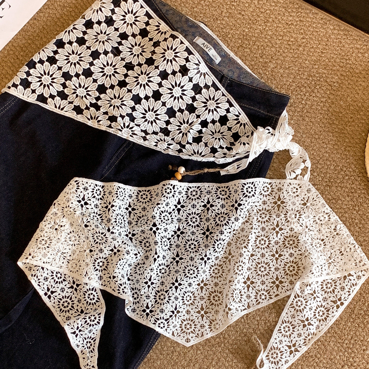 New Korean Lace Triangle Scarf - Photography Triangle 评论和价格