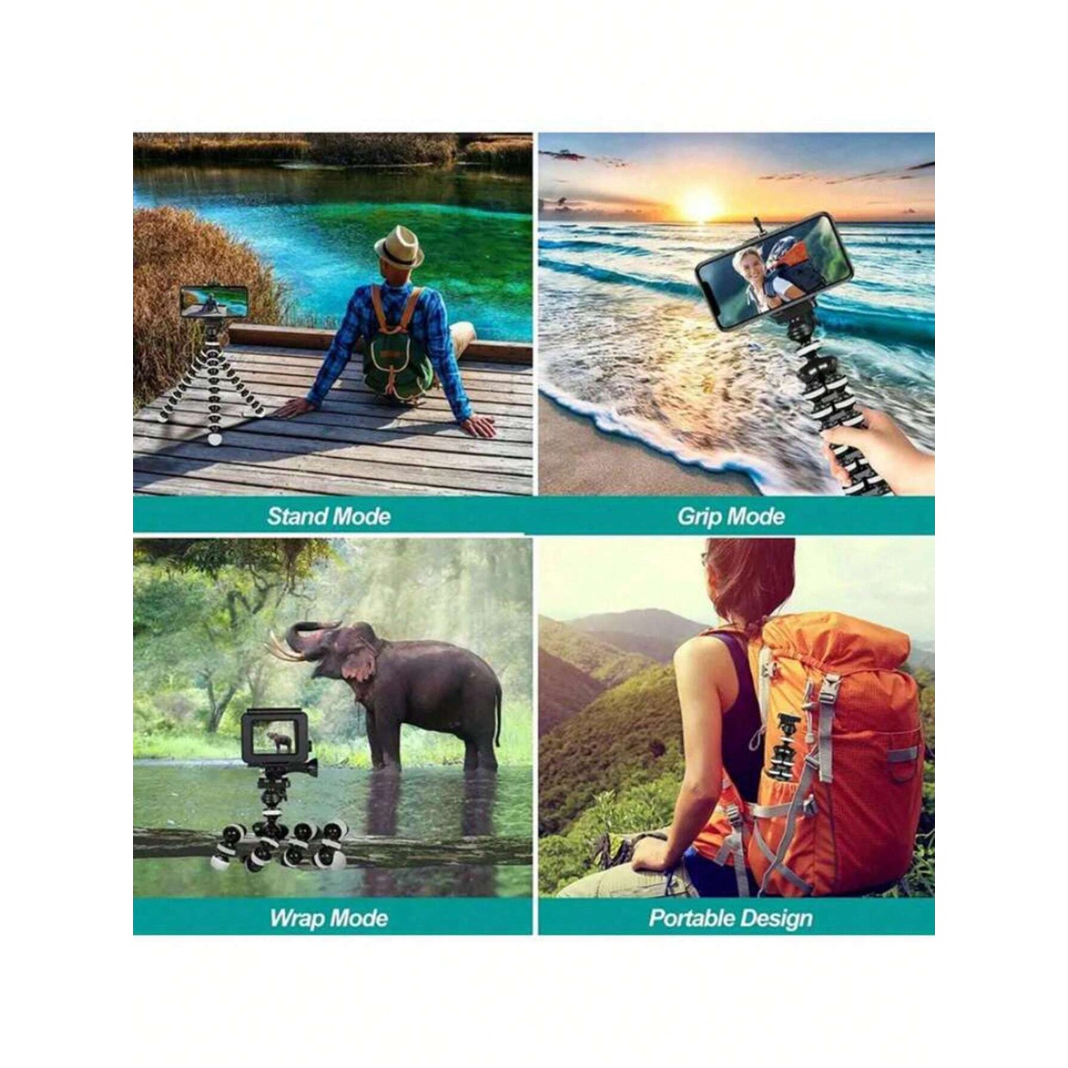 Octopus-Shaped Flexible Tripod - Photography Outdoor 评论和价格