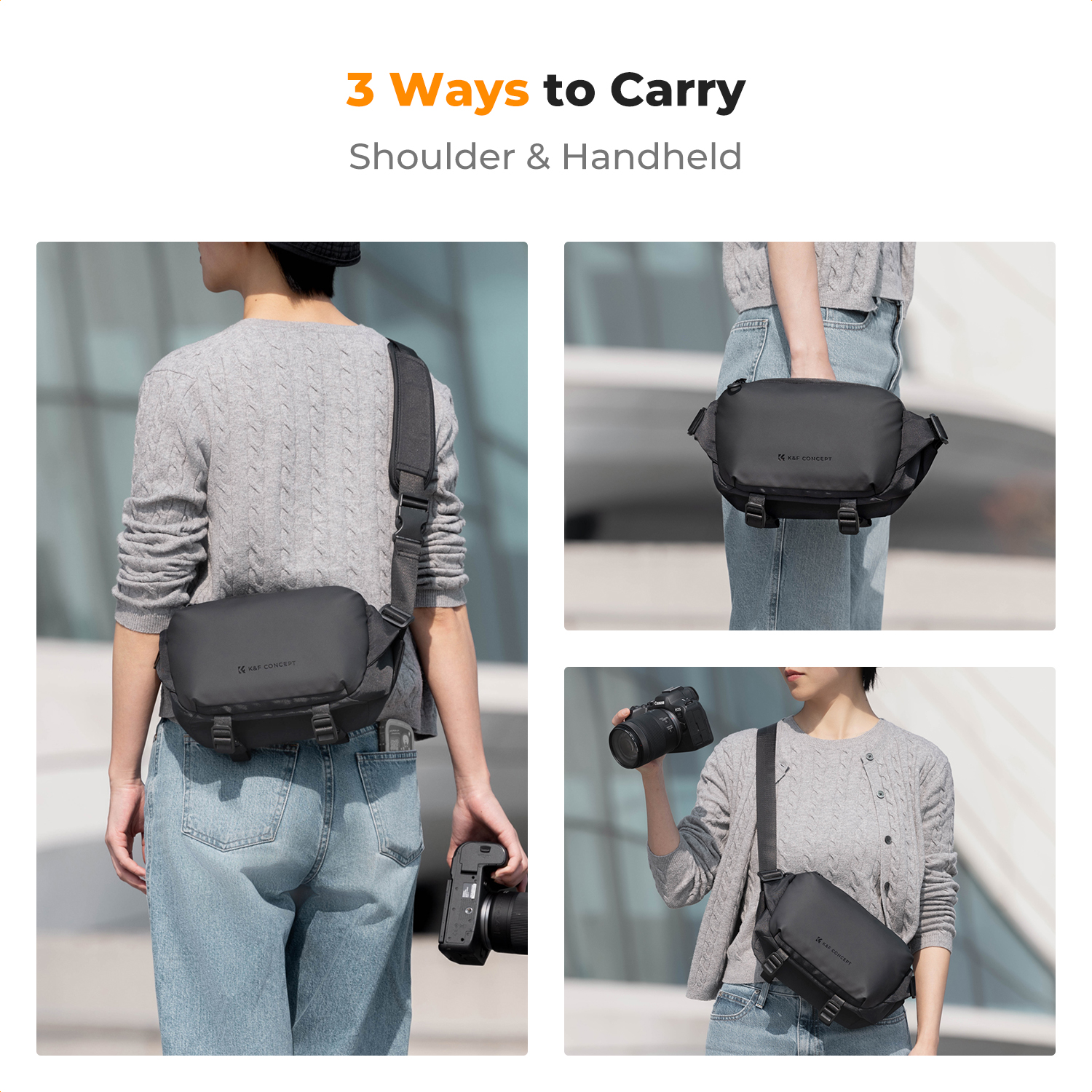 K&F CONCEPT 4L Camera Sling Ba - Photography Journalism 评论和价格