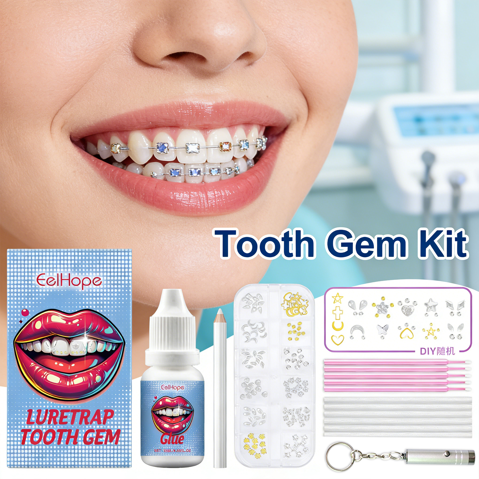 Tooth Gems Sparkling Teeth Jew - Photography Kit 评论和价格