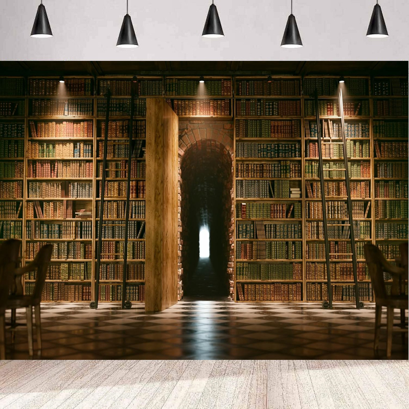 Vintage Library Bookshelf Phot - Photography Yearbook 评论和价格