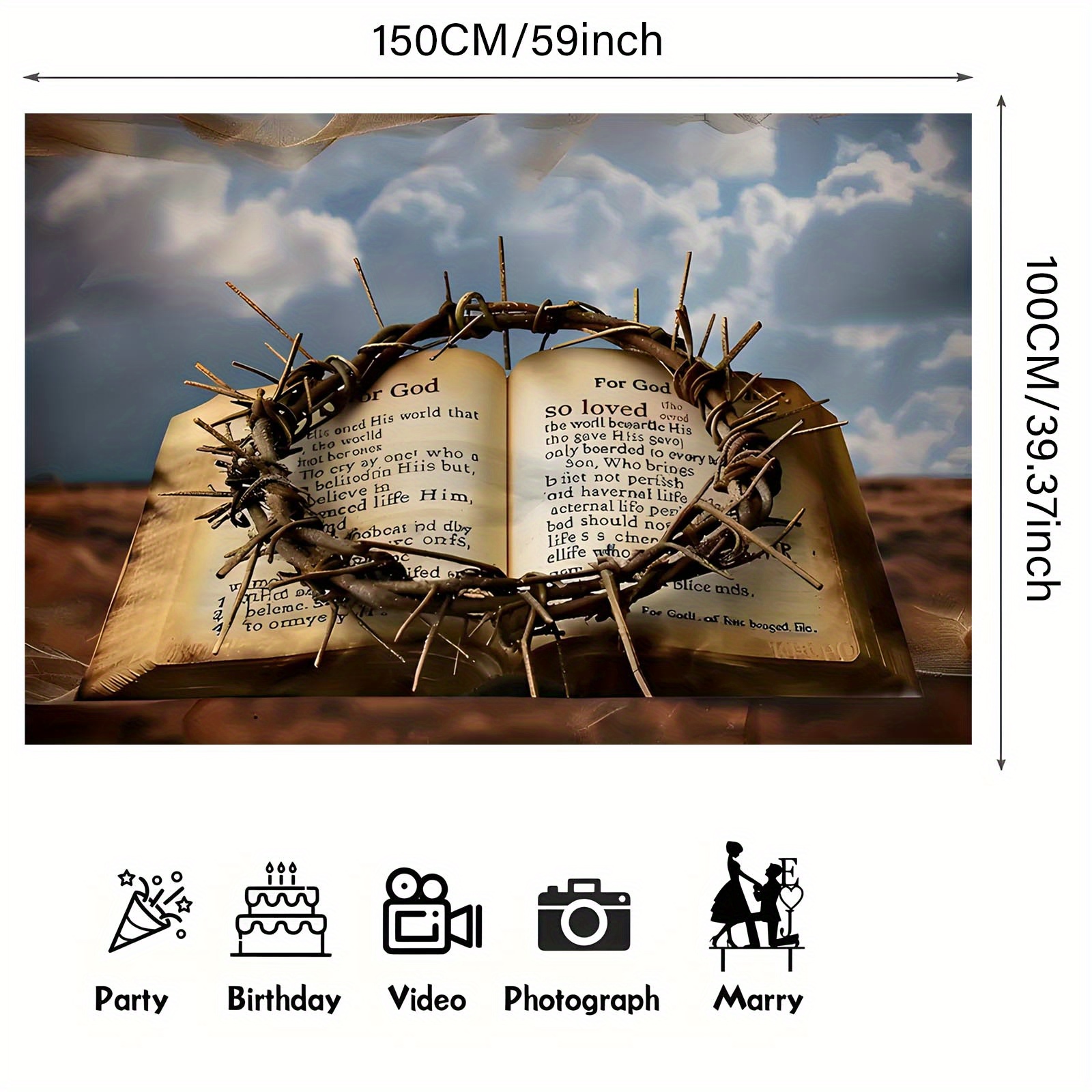 1pc Religious Book and Crown o - Photography Yearbook 评论和价格