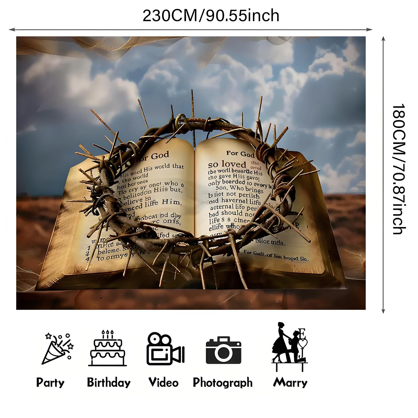 1pc Religious Book and Crown o - Photography Yearbook 评论和价格