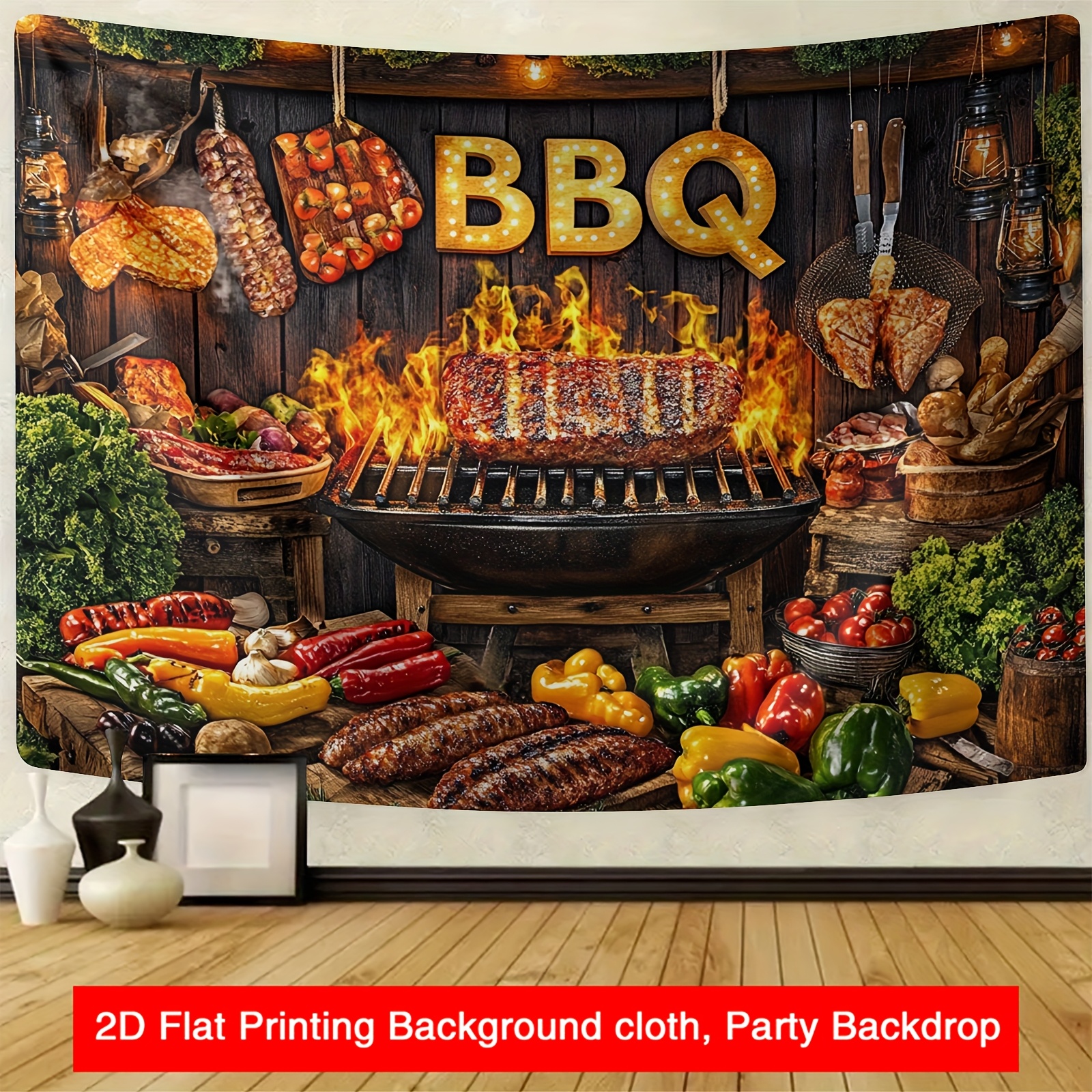 1pcs BBQ Party Food Rustic Woo - Photography Online 评论和价格