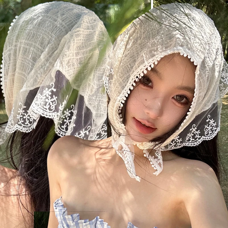 Summer White Lace Head Wrap Sc - Photography Triangle 评论和价格