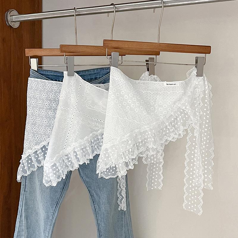 Retro Lace Trim Scarf Women Tr - Photography Triangle 评论和价格