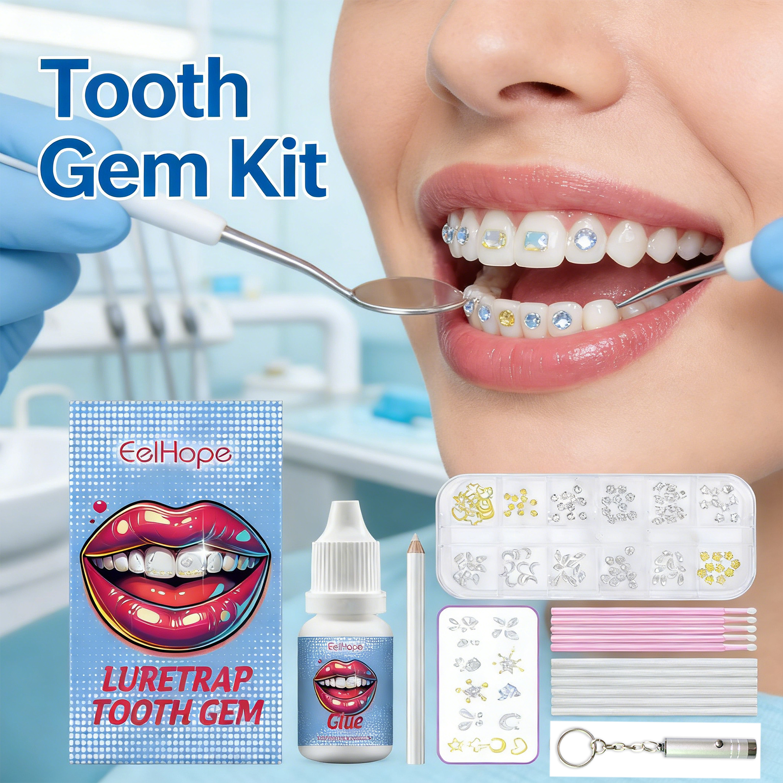 Tooth Gems Sparkling Teeth Jew - Photography Kit 评论和价格