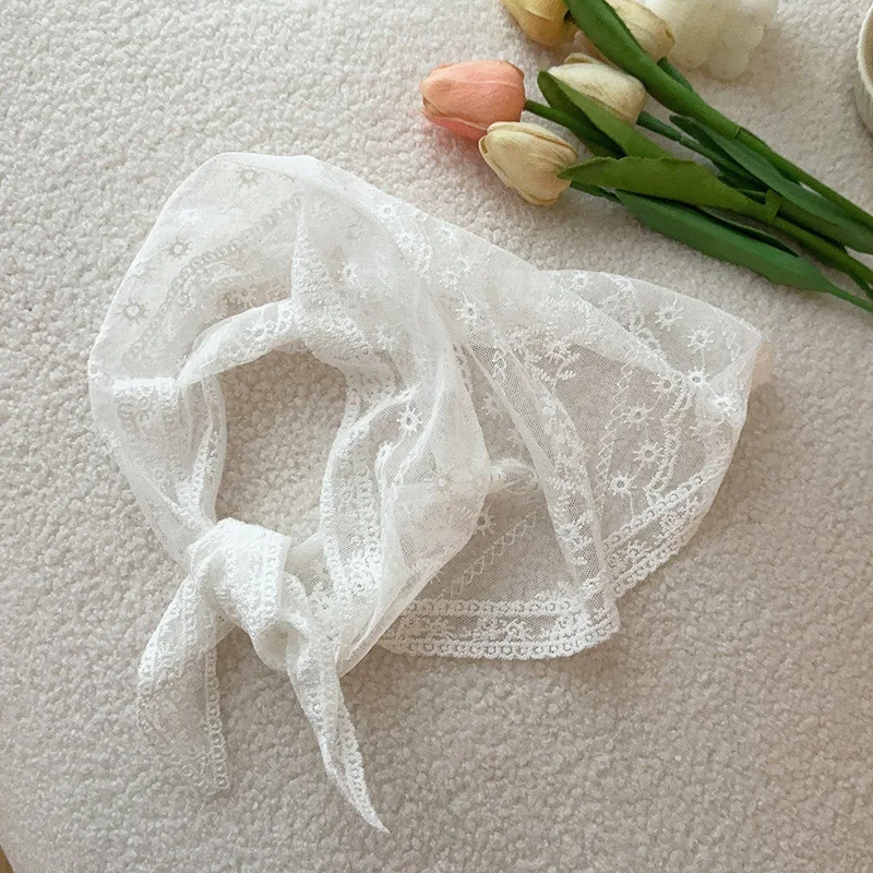 White Woven Floral Lace Hair S - Photography Triangle 评论和价格