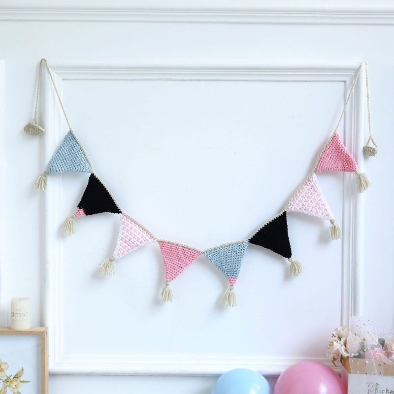 Nordic Crochet Bunting Banner  - Photography Triangle 评论和价格