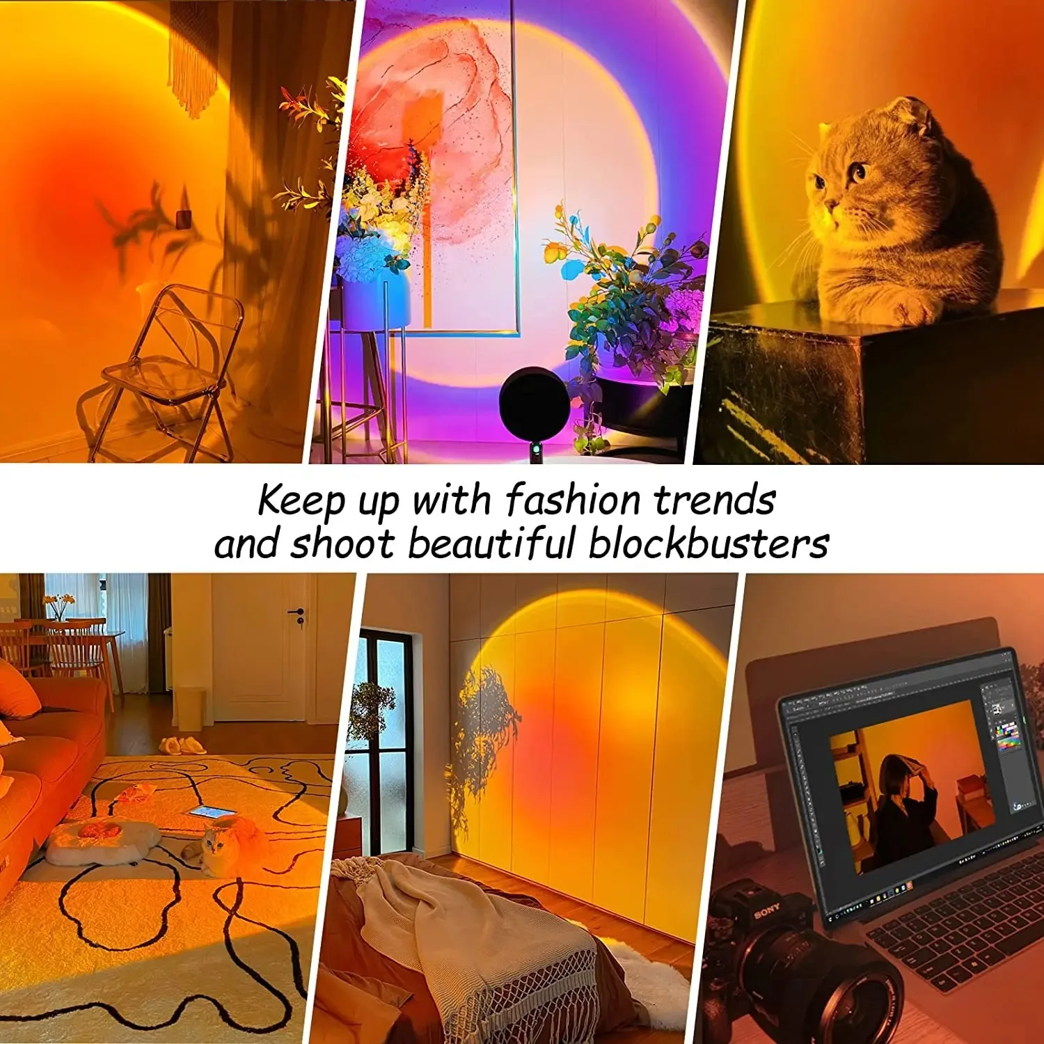 16 Color Sunset Lamp,RGB Mood  - Photography Bulb 评论和价格