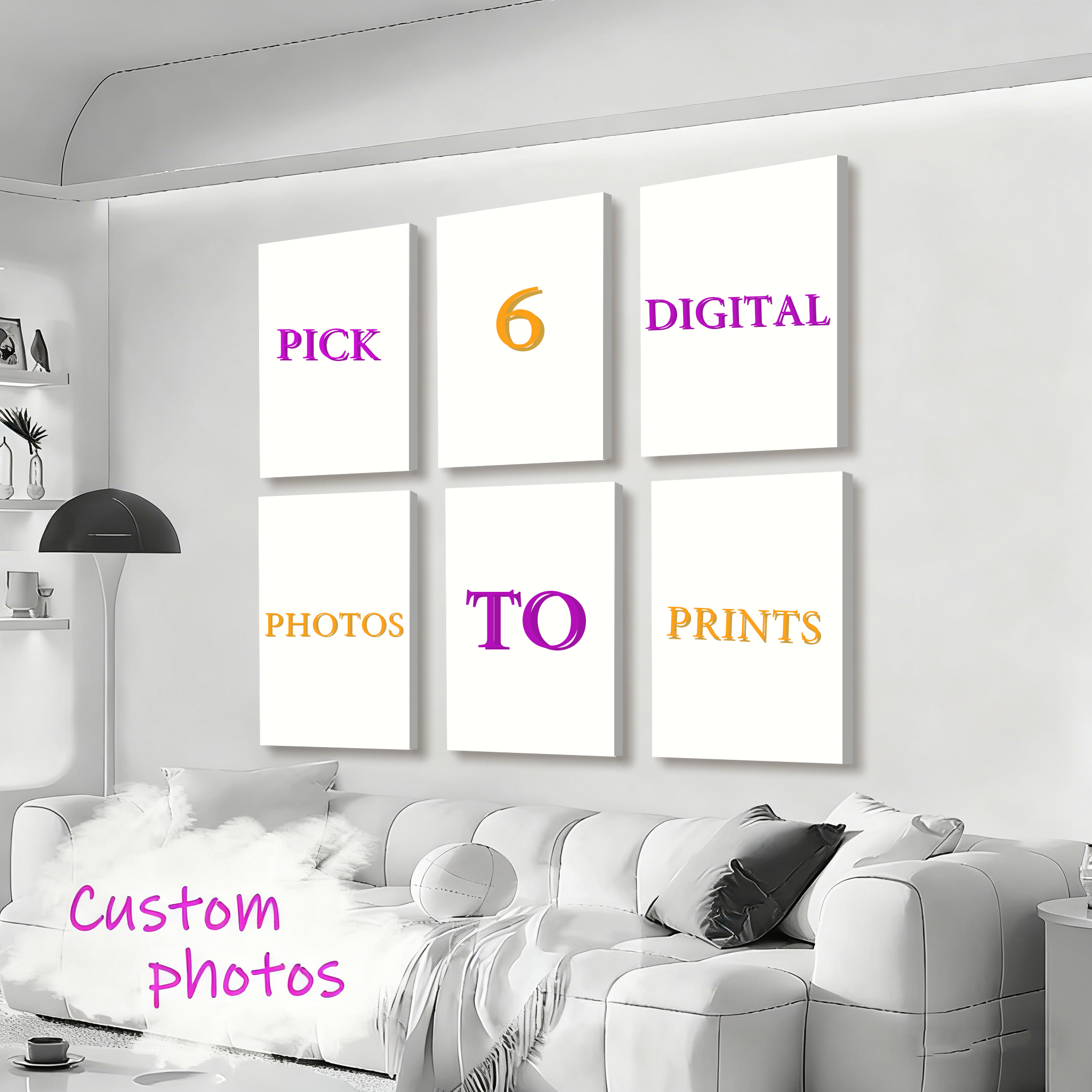 6pcs/set Custom Canvas Prints  - Photography Kit 评论和价格