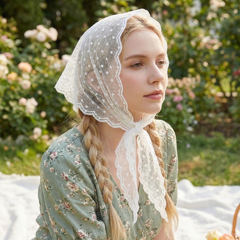 Fashion Lace Hair Scarf Wraps  - Photography Triangle 评论和价格