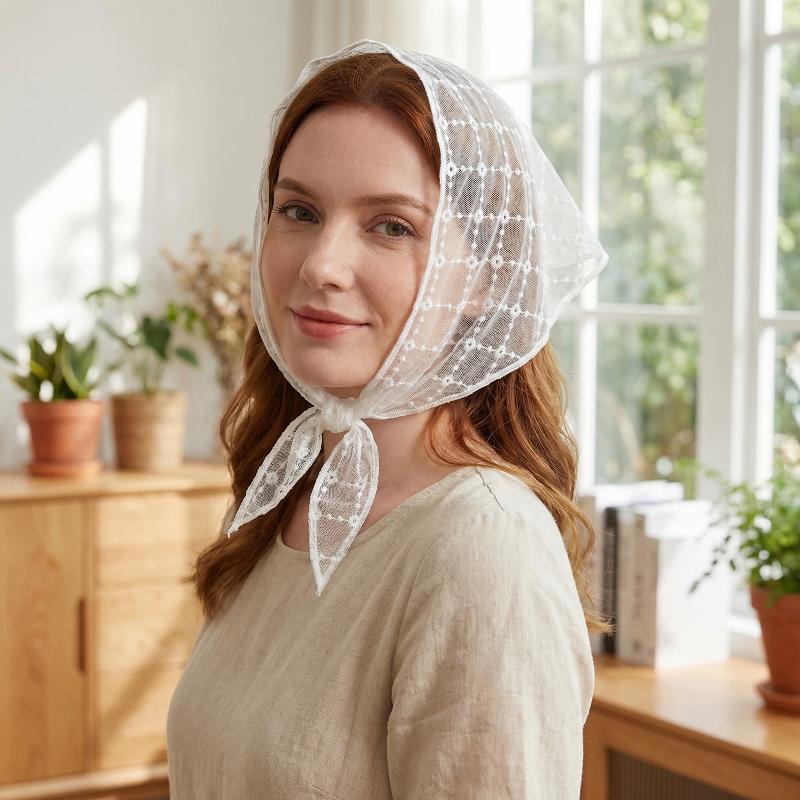 Fashion Lace Hair Scarf Wraps  - Photography Triangle 评论和价格